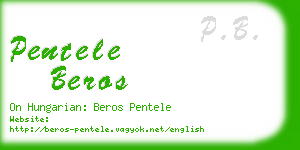 pentele beros business card